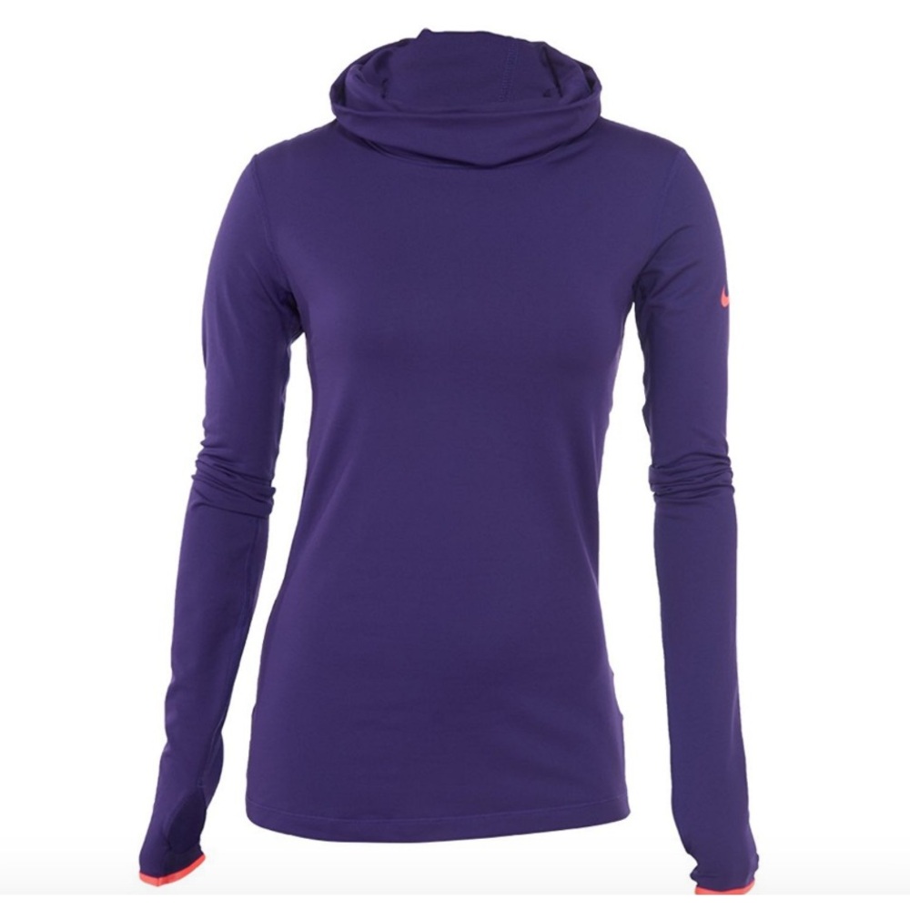 Nike Pro Hyperwarm Fitted Infinity Shirt Womens Large Purple EUC
